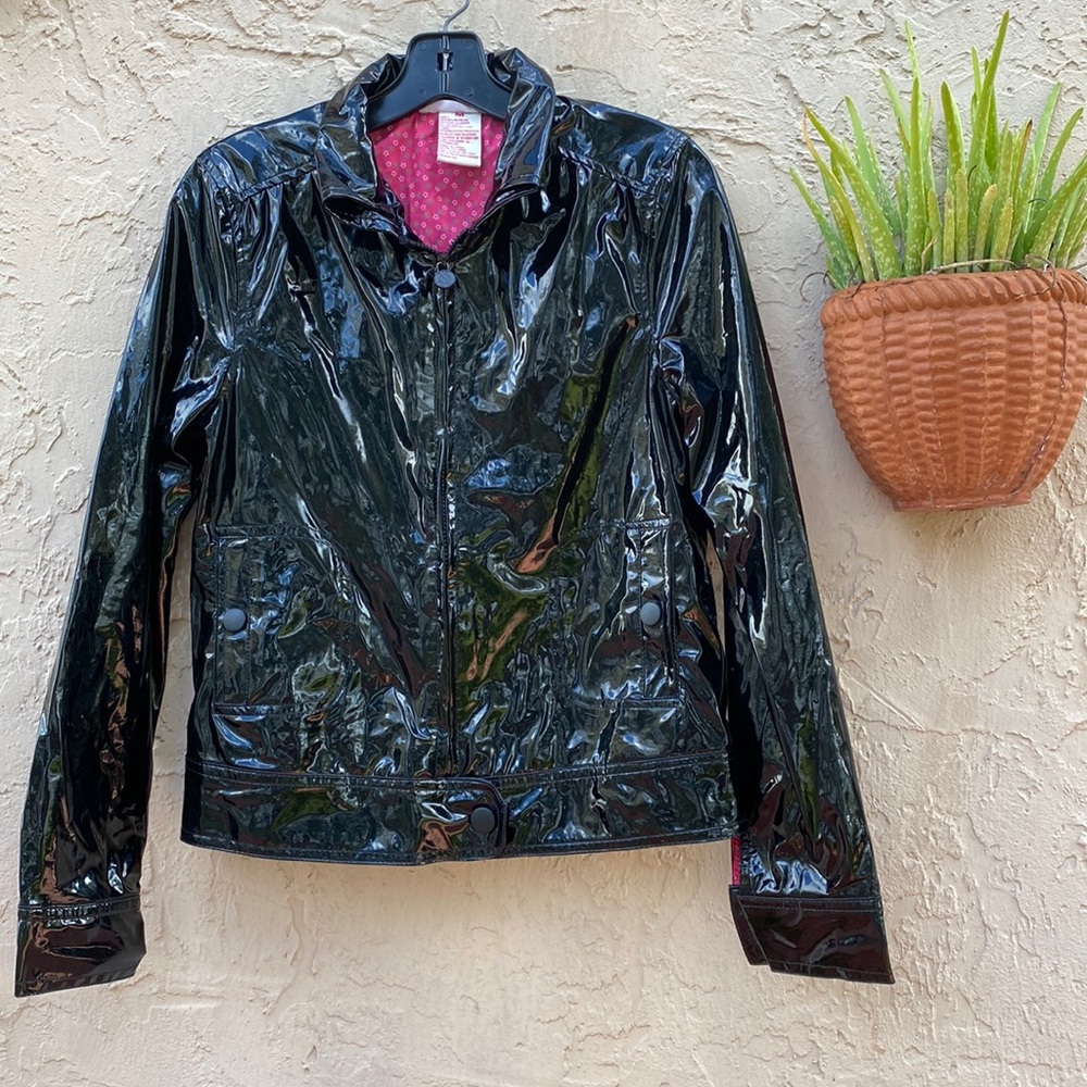 Gorgeous Novi Black Shiny Patent Leather Jacket